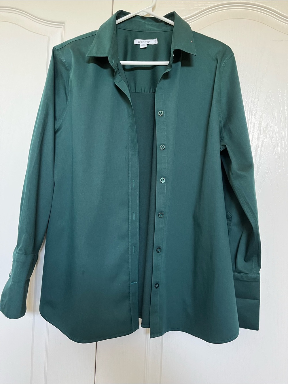 Chico's Deep Teal Button-Up Blouse